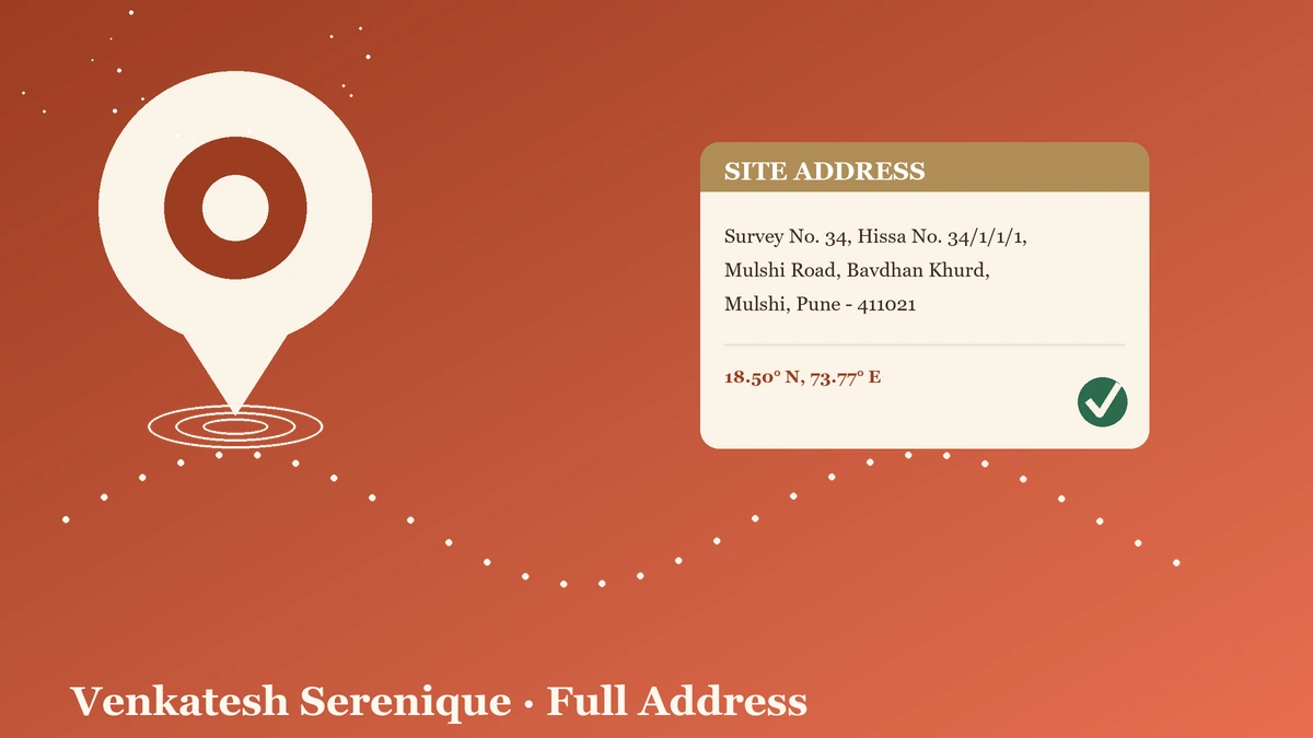 Venkatesh Serenique Address and Location Map Illustration