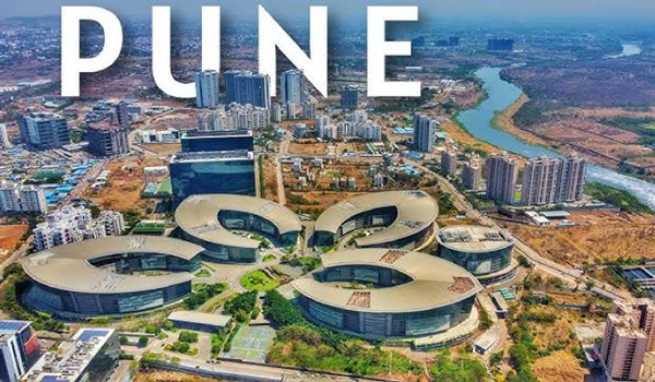 Pune Real Estate Skyline Illustration